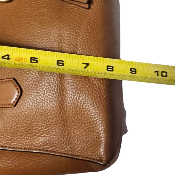 Michael Kors Purse~Satchel Crossbody~Saddle Tan Pebble Leather - Picture 16 of 16